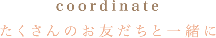 coordinate たくさんのお友だちと一緒に